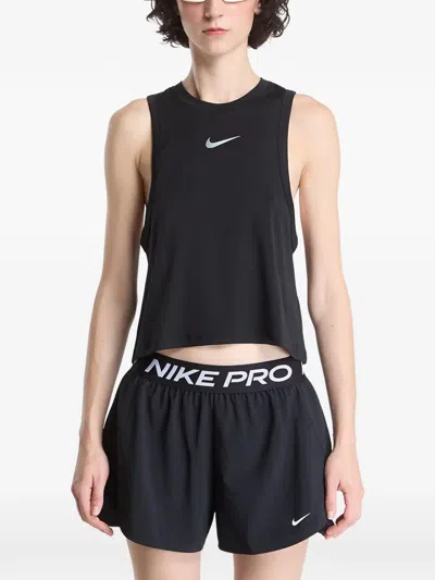 Nike Pro Dri-fit Cropped Tank Top In Black