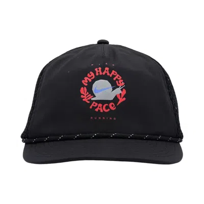 Pre-owned Nike Pro Dri-fit Unstructured Happy Pace Cap 'black/anthracite' | Men's Size M/l