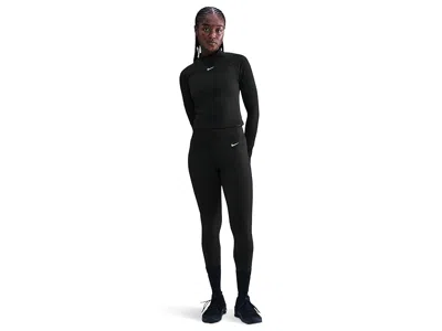 Nike Pro Dri-fit Warm Sculpt High-rise Grid Graphic Tights In Black