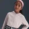 Nike Pro Fleece Big Kids' (girls') Dri-fit Full-zip Hoodie In Neutral