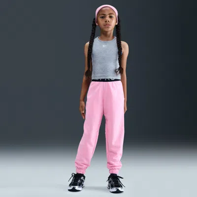 Nike Pro Fleece Big Kids' (girls') Dri-fit Jogger Pants In Pink