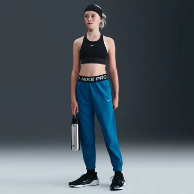 Nike Pro Fleece Big Kids' (girls') Dri-fit Jogger Pants In Blue