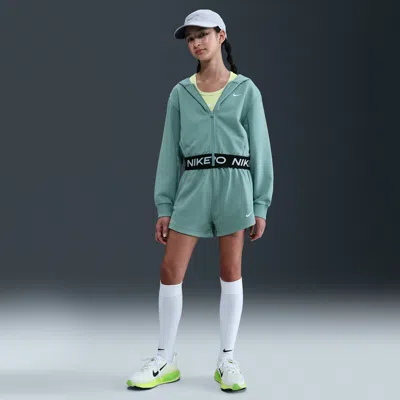 Nike Pro Fleece Big Kids' (girls') Dri-fit Shorts In Blue