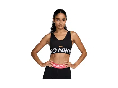 Nike Dri-fit Cutout Racerback Sports Bra In Black