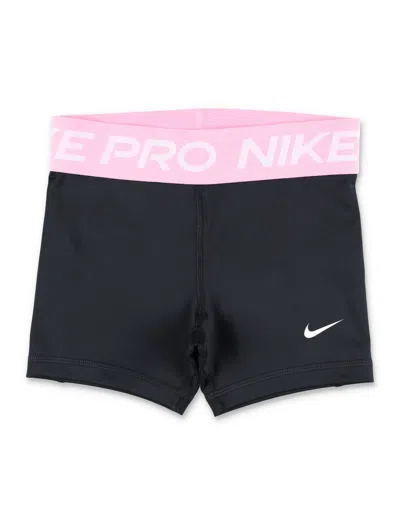 Nike Pro Logo Mini Training Shorts For Girls In Nero