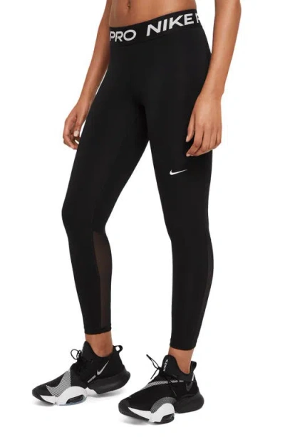 Nike Pro Mid Rise Leggings In Black