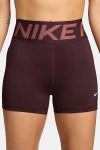 Nike Pro Sculpt High Rise 3" Biker Short In Burgundy Crush/white, Women's At Urban Outfitters In Burgundy