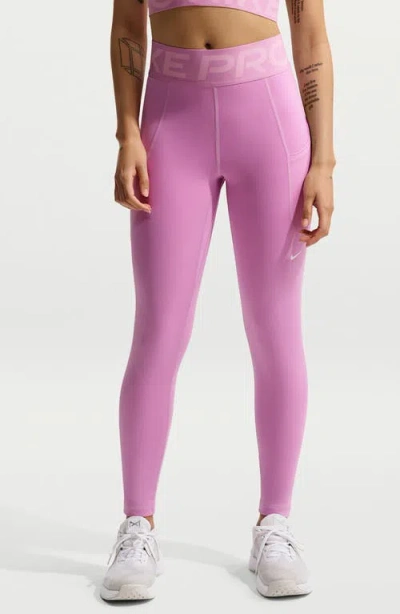 Nike Pro Sculpt High-waisted Pocket 7/8 Leggings In Purple
