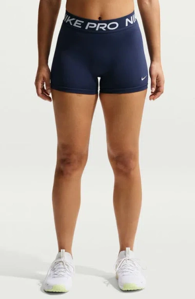 Nike Pro Sculpt Mid-rise Biker Shorts In Blue