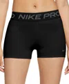 Nike Pro Women's 3" Shorts In Black,iron Grey
