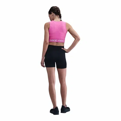 Nike Pro Women's Dri-fit Cropped Tank Top In Pink