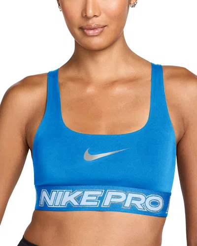 Nike Pro Women's Light Support Non Padded Sports Bra In Blue