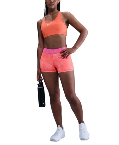 Nike Pro Women's Printed Dri-fit Mid-rise 3" Shorts In Multi