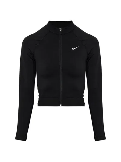 Nike Pro Zip-fastening Sweatshirt In Black