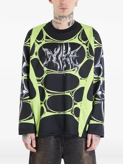 Nike Project F.r.o.g. Graphic-print Long-sleeve T-shirt In Green