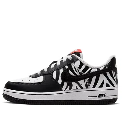 Nike (ps)  Air Force 1 Low 'zebra' In Black