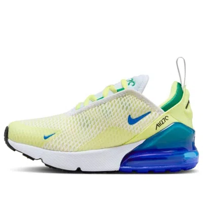 Nike (ps)  Air Max 270 'white Light Lemon Blue' In Multi
