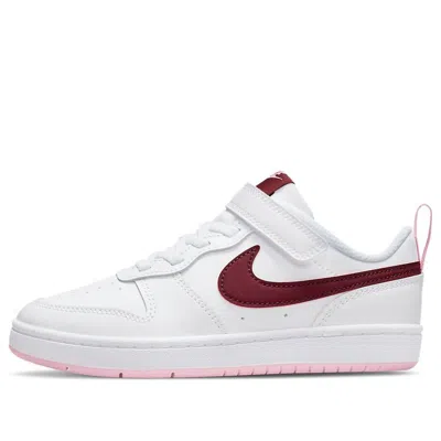 Nike (ps)  Court Borough Low 2 'white Dark Beetroot'