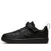 Nike Little Kids Court Borough Low Recraft Adjustable Strap Casual Sneakers From Finish Line In Black