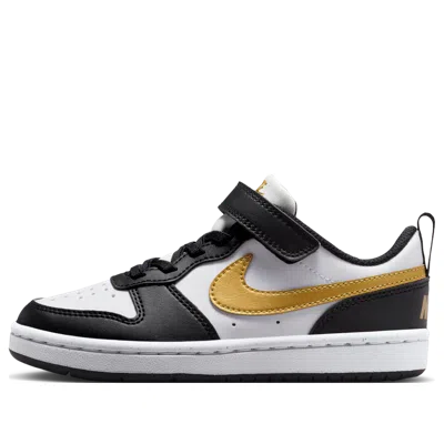 Nike (ps)  Court Borough Low Recraft 'black White Metallic Gold' In Multi
