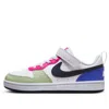 Nike (ps)  Court Borough Low Recraft Shoes 'white Pink Dark Obsidian'