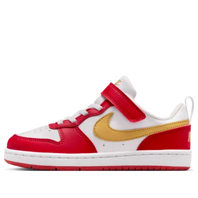 Nike (ps)  Court Borough Low Recraft 'white Metallic Gold University Red'