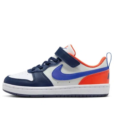 Nike (ps)  Court Borough Low Recraft 'white Navy Orange'
