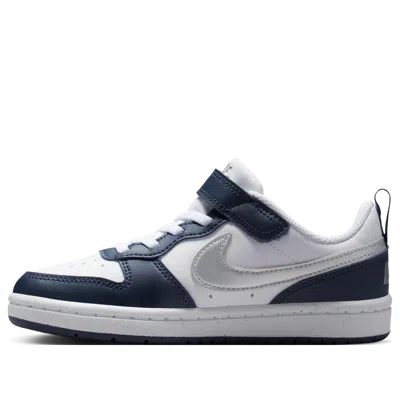 Nike (ps)  Court Borough Low Recraft 'white Silver Navy' In Multi