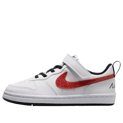 Nike (ps)  Court Borough Low 'white Picante Red' In Multi