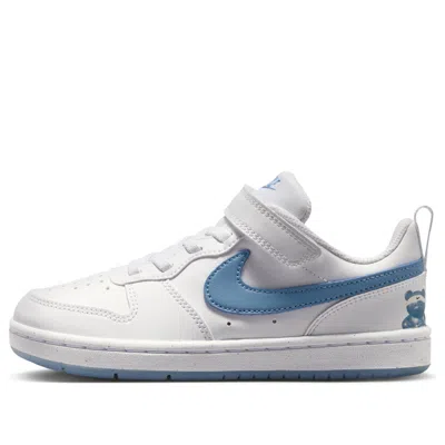 Nike (ps)  Court Borough Low 'white Work Blue'