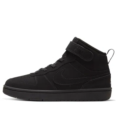 Nike (ps)  Court Borough Mid 2 'triple Black'