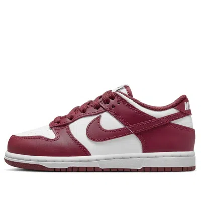 Nike (ps)  Dunk Low 'white Gym Red Redwood'