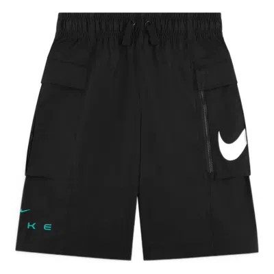 Nike (ps)  Printed Elastic Waist Straight Shorts 'black' In Multi