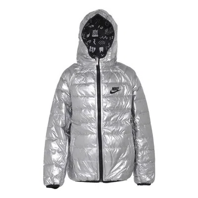 Nike (ps)  Reversible Sports Hooded Warm Down Jacket 'silver'