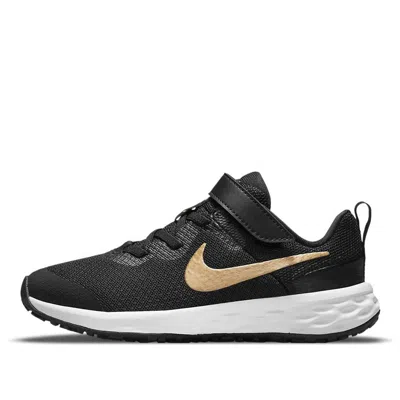 Nike (ps)  Revolution 6 'black Metallic Gold'