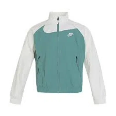 Nike (ps)  Sportswear Amplify Woven Full-zip Jacket 'white Teal' In Green