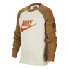 Nike (ps)  Sportswear Outdoor Fleece Sweatshirt 'khaki Orange' In Neutral