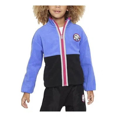 Nike (ps)  Sportswear Snow Day Fleece Full Zip Jacket 'light Blue' In Black