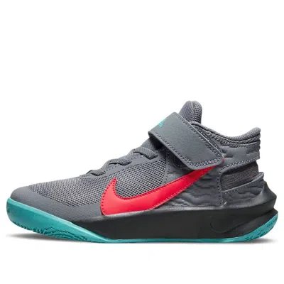 Nike (ps)  Team Hustle D10 Flyease 'grey Teal Siren Red'