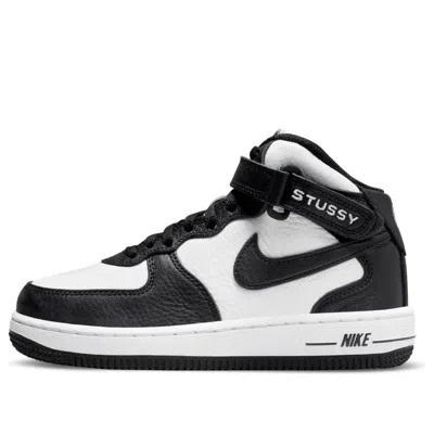 Nike (ps)  X Stussy Air Force 1 Mid 'black White'