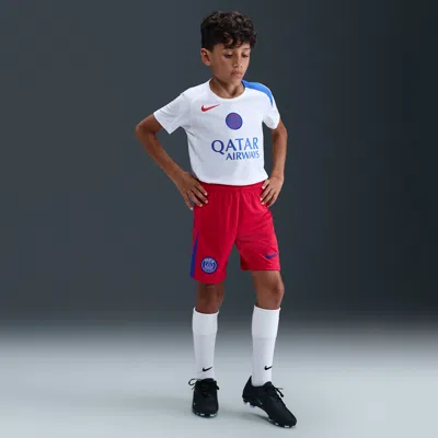 Nike Psg 2025/26 Stadium Third Big Kids'  Dri-fit Total 90 Soccer Replica Shorts In Red