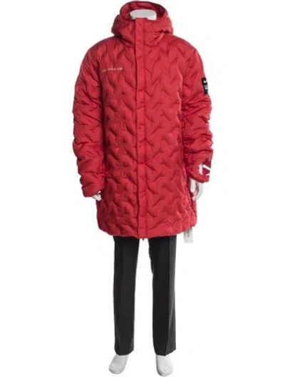 Pre-owned Nike Puffer Coat In Red