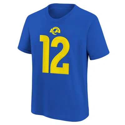Nike Puka Nacua Los Angeles Rams Big Kids' Short-sleeve T-shirt In Blue