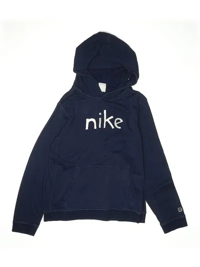 Pre-owned Nike Kids' Pullover Hoodie In Blue