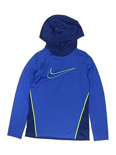Pre-owned Nike Kids' Pullover Hoodie In Blue