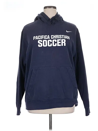 Pre-owned Nike Pullover Hoodie In Blue