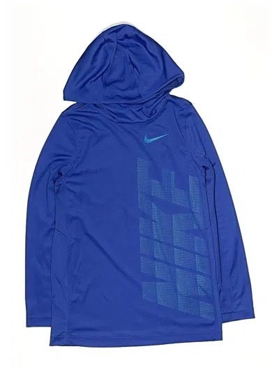 Pre-owned Nike Kids' Pullover Hoodie In Blue