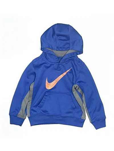 Pre-owned Nike Kids' Pullover Hoodie In Blue