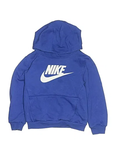 Pre-owned Nike Kids' Pullover Hoodie In Blue