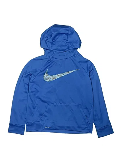 Pre-owned Nike Kids' Pullover Hoodie In Blue